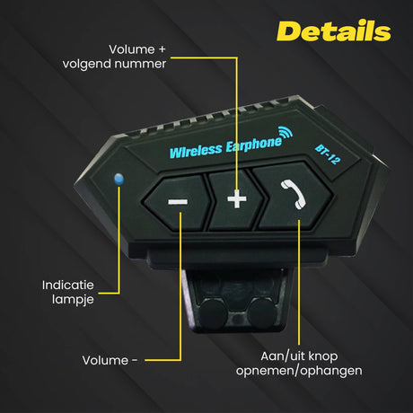Bluetooth Headset Communication | Motorcycle Helmet | IP67 Waterproof | Motorcycle Accessory | Bluetooth 4.2