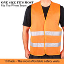 Doodadeals® 2x Adult Safety Vest - Safety Vest - Car - Orange