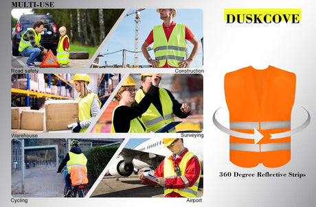 Doodadeals® 2x Adult Safety Vest - Safety Vest - Car - Orange