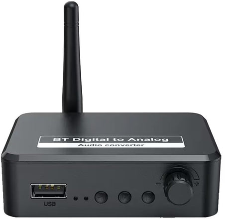 Bluetooth Receiver - Bluetooth Receiver for Audio - BT 5.3 - SPDIF/Optical/RCA Output - B35T - Black