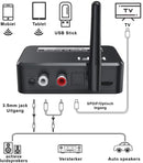 Bluetooth Receiver - Bluetooth Receiver for Audio - BT 5.3 - SPDIF/Optical/RCA Output - B35T - Black