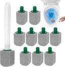 Toilet pumice stone - 10 pieces - Replaceable - Pumice stone stick - Descaler - With handle