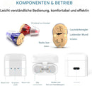 Hearing aids, wireless charging hearing aids, hearing aids with magnetic charging case, dual-channel digital in-ear hearing aids with noise reduction.