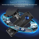 WiFi Car Dash Cam – 3-Channel Wireless Camera with App, Front, Interior, and Rear Cameras, Full HD 1080p, 2-inch IPS Screen, Night Vision, Motion Detection, Loop Recording, 64GB Memory Card Included