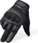 Breathable motorcycle gloves - Black - PU leather - Motorcycling gloves - Size XL - Touchscreen compatible - Protective