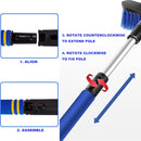 Extendable ice scraper with snow brush - Extra long handle - Telescopic handle - Ice scraper - Snow brush - Car ice scraper - Car window scraper - Snow scraper - Window scraper