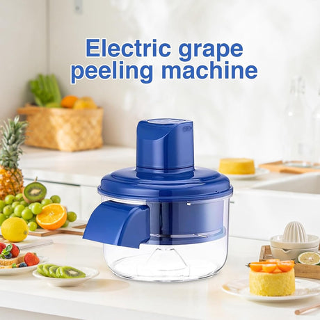 3-in-1 Electric Peeler for Grapes and Garlic - Automatic Peeler - USB Rechargeable Multifunctional Peeler for Small Fruits and Tomatoes - Easy to Use for Home and Commercial Kitchens