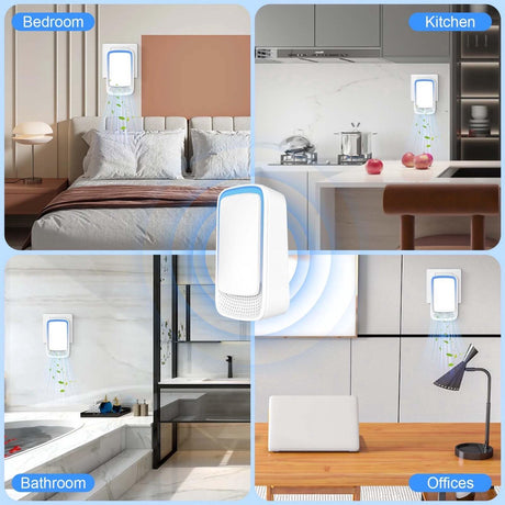 Air Purifier - Pack of 2 Plug-in Negative Ion Air Purifiers - Negative Ion Air Purifier - Home Air Purifier - Negative Ion Air Purifier - Deodorizer - Ionizer - Wit