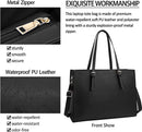 Wrapped Delights - Women's Large Black Shopper Handbag, Leather Shoulder Bag, Work Bag, Large Laptop Bag, Business School Bag (15.6 inches)