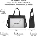 Wrapped Delights - Women's Large Black Shopper Handbag, Leather Shoulder Bag, Work Bag, Large Laptop Bag, Business School Bag (15.6 inches)