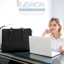 Wrapped Delights - Women's Large Black Shopper Handbag, Leather Shoulder Bag, Work Bag, Large Laptop Bag, Business School Bag (15.6 inches)
