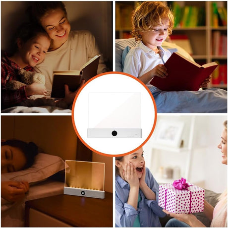 Lampe de lecture plate, lampe de chevet LED , lampe de lecture de livre, lampe de lecture de protection, lampe de lecture de nuit (blanc)