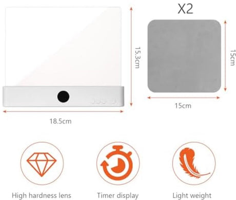 Lampe de lecture plate, lampe de chevet LED , lampe de lecture de livre, lampe de lecture de protection, lampe de lecture de nuit (blanc)