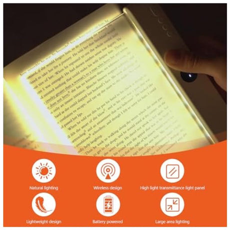 Lampe de lecture plate, lampe de chevet LED , lampe de lecture de livre, lampe de lecture de protection, lampe de lecture de nuit (blanc)
