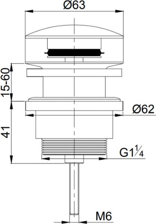 Bouchon de vidange de luxe Click Clic-Clac 1¼ 