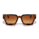 Square sunglasses - Women's sunglasses - Festival sunglasses - Rave sunglasses - Glasses - Thick frame - Leopard print with brown lenses
