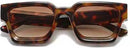 Square sunglasses - Women's sunglasses - Festival sunglasses - Rave sunglasses - Glasses - Thick frame - Leopard print with brown lenses
