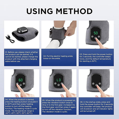 Foot massager - Blood circulation - Neuropathy - EMS electric foot massager - Ideal for recovery - Sports and everyday well-being - Perfect for runners - Fitness enthusiasts - Use after exercise