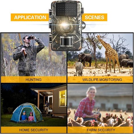 Rechargeable wildlife camera with night vision - 10 x 13.2 cm - IP66 waterproof - 1.3 m range - 1080p - 32 GB SD card included - For wildlife monitoring - For outdoor use