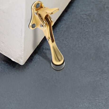 Door stop - interior door stop - exterior door stop - door stop - safety door stop - swing and recessed door stop - wall protection - gold