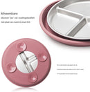 5-Piece Set - Children's Plate - Baby Plate in Stainless Steel - BPA-Free - Non-Slip - Unbreakable - Removable - Suitable for Children 1-3 Years Old - Includes Plate, Bowl, Cup, Fork, Spoon - Grass Green