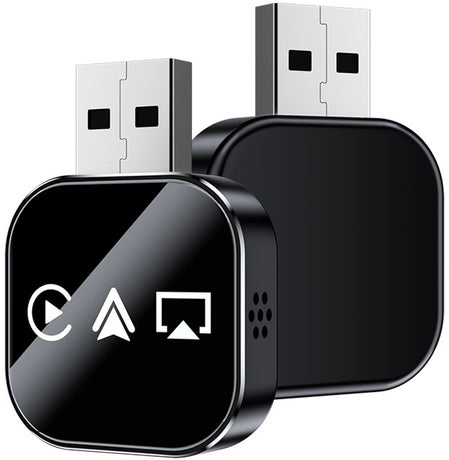 3-in-1 Wireless CarPlay Mirror Link Adapter (version 2026) compatible with iPhone/Apple/Android: automatic connection to your car's screen, dual Wi-Fi 2.4/5 GHz and Bluetooth 5.0, wired to wireless mode (iPhone compatible, 1 piece)