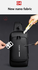 Shoulder Bag - Crossbody Bag - Men's and Women's - Waterproof - Anti-Theft - USB Port -