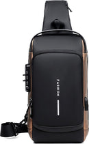 Shoulder Bag - Crossbody Bag - Men's and Women's - Waterproof - Anti-Theft - USB Port -