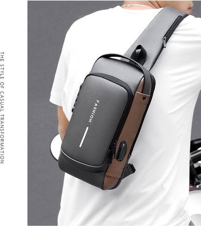 Shoulder Bag - Crossbody Bag - Men's and Women's - Waterproof - Anti-Theft - USB Port -