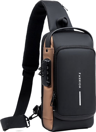Shoulder Bag - Crossbody Bag - Men's and Women's - Waterproof - Anti-Theft - USB Port -