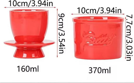 Wit Butter Dish - Butter Dish - Water-Cooled Butter Dish with Water Line - Ceramic Butter Dome for Spreading Butter - Christmas Gift for the Kitchen - Kitchen Baby Clothing Accessories - Kitchen Tools