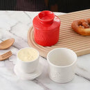 Red Butter Dish - Butter Dish - Water-Cooled Butter Dish with Water Line - Ceramic Butter Dome for Spreading Butter - Christmas Gift for the Kitchen - Kitchen Baby Clothing Accessories - Kitchen Tools