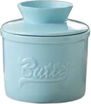 Blue Butter Bell - Butter Dish - Water-Cooled Butter Dish with Water Line - Ceramic Butter Dome for Spreading Butter - Christmas Gift for the Kitchen - Kitchen Baby Clothing Accessories - Kitchen Tools
