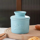 Blue Butter Bell - Butter Dish - Water-Cooled Butter Dish with Water Line - Ceramic Butter Dome for Spreading Butter - Christmas Gift for the Kitchen - Kitchen Baby Clothing Accessories - Kitchen Tools
