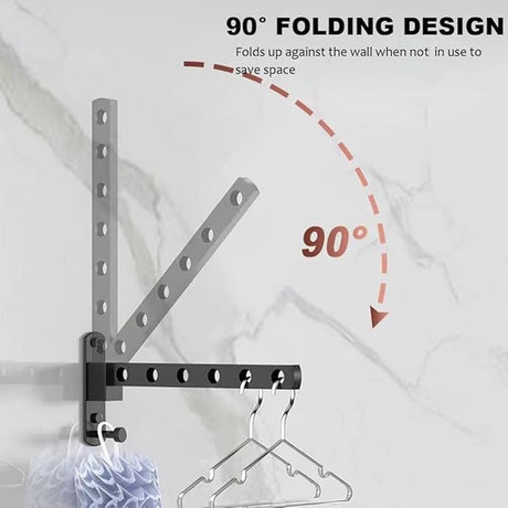Wall-mounted clothesline - Wasrek - Clothesline - Wall-mounted clothesline - Foldable wall-mounted clothesline - Drying