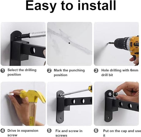 Wall-mounted clothesline - Wasrek - Clothesline - Wall-mounted clothesline - Foldable wall-mounted clothesline - Drying