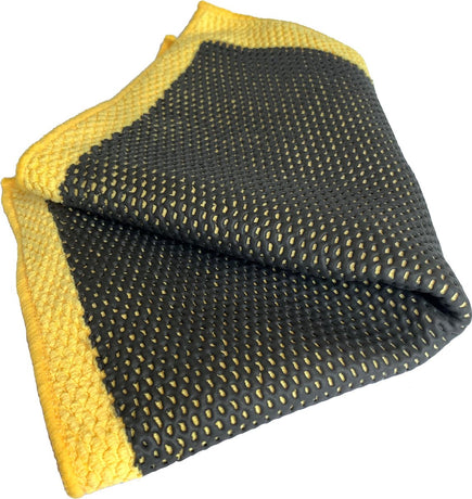 EPC® Clay Cloth Car - 3D Clay Towel - Clay Towel - Clay Mitt - Clay Bar - Microfiber Cleaning Cloth - Removes Resin, Tar, Flies, Bird Droppings - Yellow/Zwart