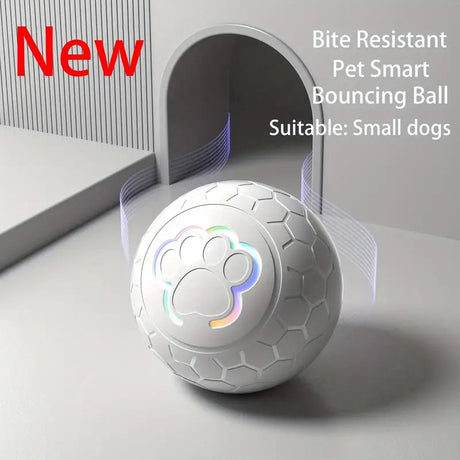 Interactive Dog Toy - Self-Rolling Dog Ball - Durable Automatic Dog Ball, Light Grey - 5.6 cm