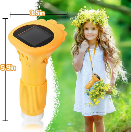 Children's Microscope - Portable Children's Microscope - 0-inch Screen - Digital Microscope - 200x Magnification - USB to PC Port - Pocket Size - Yellow