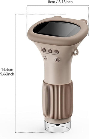 Children's Microscope - Portable Children's Microscope - 0 Screen - Digital Microscope - 200x Magnification - USB Port for PC - Pocket Size - Brown