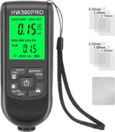 Coating thickness gauge - Paint thickness gauge - Digital coating thickness gauge - Car paint thickness gauge - Measuring range 0 to 2000 µm - Car paint gauge with portable cable - Black