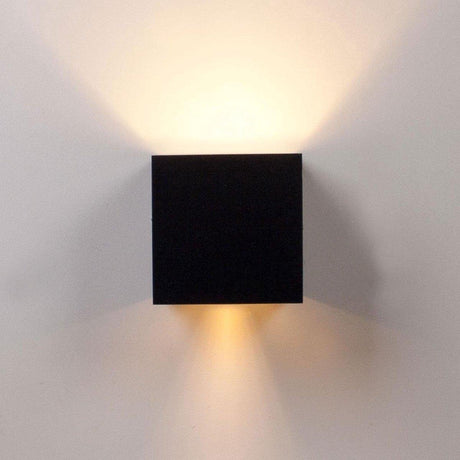 Wall light - cube lamp - Outdoor lamp - for indoor and outdoor use - black - industrial - LED lamp - 10×10 cm - 12 watt