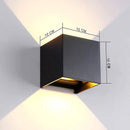 Wall light - cube lamp - Outdoor lamp - for indoor and outdoor use - black - industrial - LED lamp - 10×10 cm - 12 watt