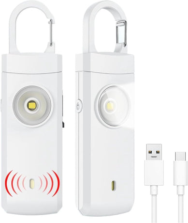 Personal Alarm - Powerful 130dB Sound and Flashing Light - Personal Security Alarm - Self-Defense Keychain - Personal Protection - Emergency Signal - Senior Alarm - Portable Security Alarm - Wit