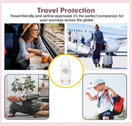 Personal Alarm - Powerful 130dB Sound and Flashing Light - Personal Security Alarm - Self-Defense Keychain - Personal Protection - Emergency Signal - Senior Alarm - Portable Security Alarm - Wit