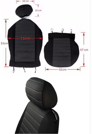 Car seat cover / Car seat cover / Car seat covers / Universal car seat covers - Driver/passenger seat cover (Not for rear seats) - Universal - Fits most models - Stylish - Black/Gray