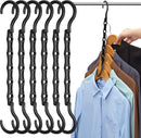 Magic Pendants 6-Piece Set - Space-Saving Hangers - Space-Saving Pendant Organizer for Closet - Multi-Pendant Holder - Sturdy Plastic - 360-Degree Rotation