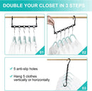 Magic Pendants 6-Piece Set - Space-Saving Hangers - Space-Saving Pendant Organizer for Closet - Multi-Pendant Holder - Sturdy Plastic - 360-Degree Rotation