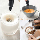 2-in-1 Electric Coffee Frother, USB Rechargeable, Egg Beater, Keep Mixer, Black