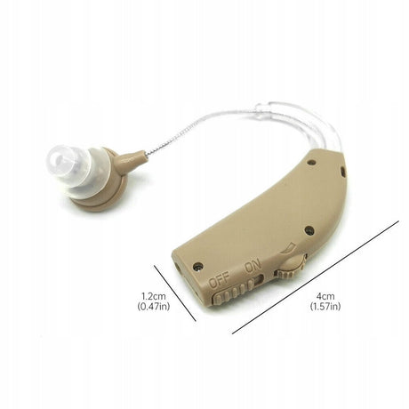 Digital hearing aid - Behind-the-ear sound collector - Rechargeable - Sound amplification - Intelligent noise cancellation - Dynamic speaker - In-ear detection